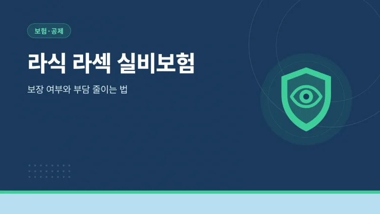 라식 라섹 실비보험 썸네일